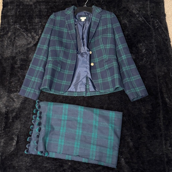 J Crew Peacoat and Scarf - Picture 1 of 2